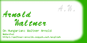 arnold waltner business card